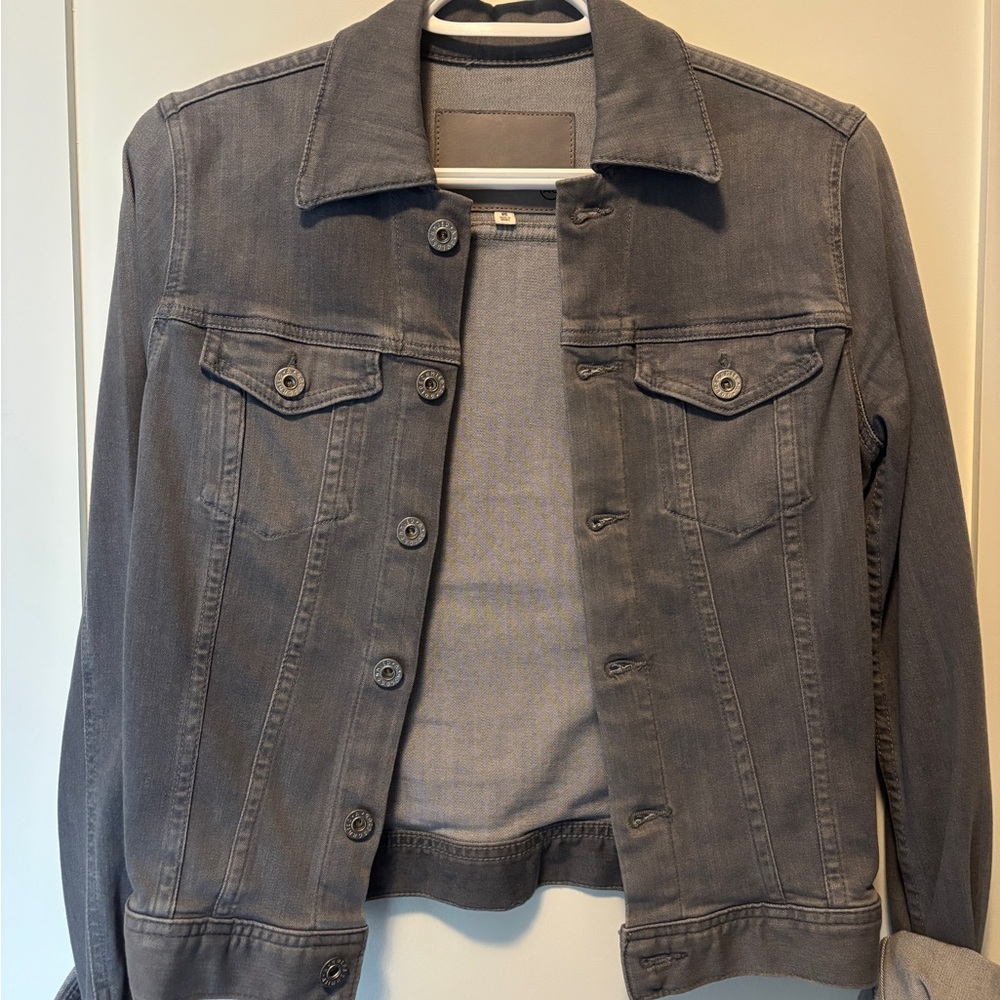 Ag Adriano Goldschmied Womens Gray Denim Jacket